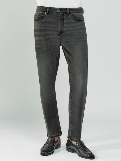 Reiss Offer - Relaxed-Fit Cropped Jeans in Washed Black