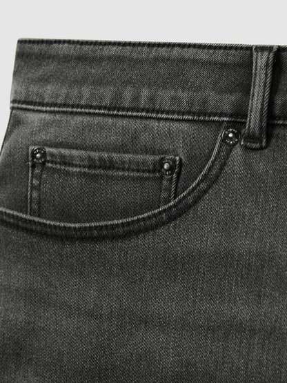 Reiss Offer - Relaxed-Fit Cropped Jeans in Washed Black