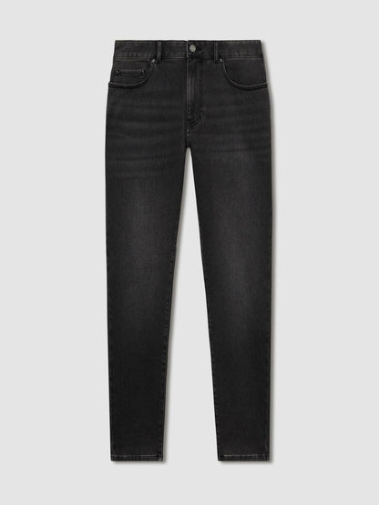 Reiss Sale - Tapered Slim-Fit Jeans in Washed Black