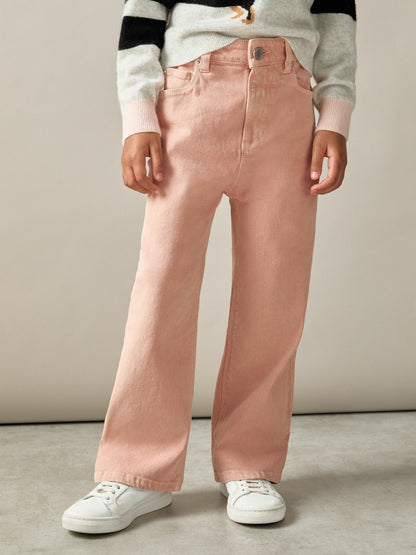 Reiss Featured - 4-9 yrs Wide-Leg Jeans in Pink