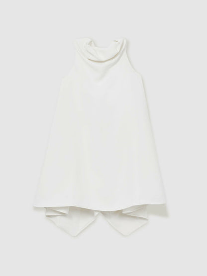 Reiss Savings - 13-14 yrs High-Neck Drape Back Dress in Ivory