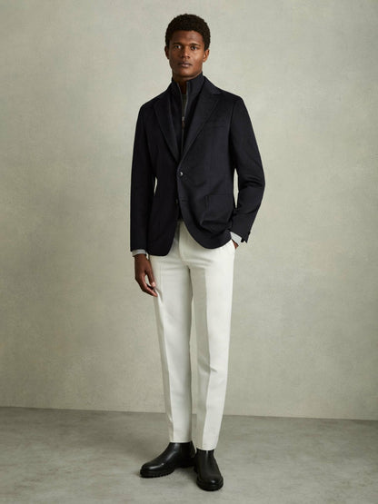 Reiss Best Seller - Single-Breasted Blazer With Gilet Insert Regular-Fit in Navy