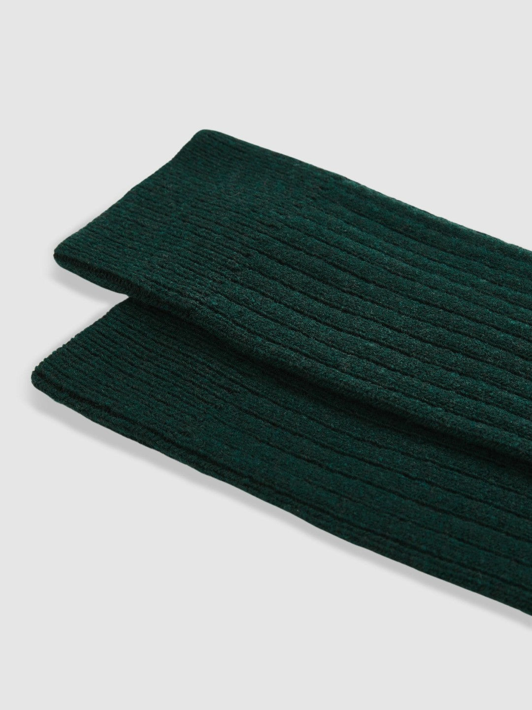 Reiss Best Seller - Ribbed Socks With Wool And Cashmere in Forest Green