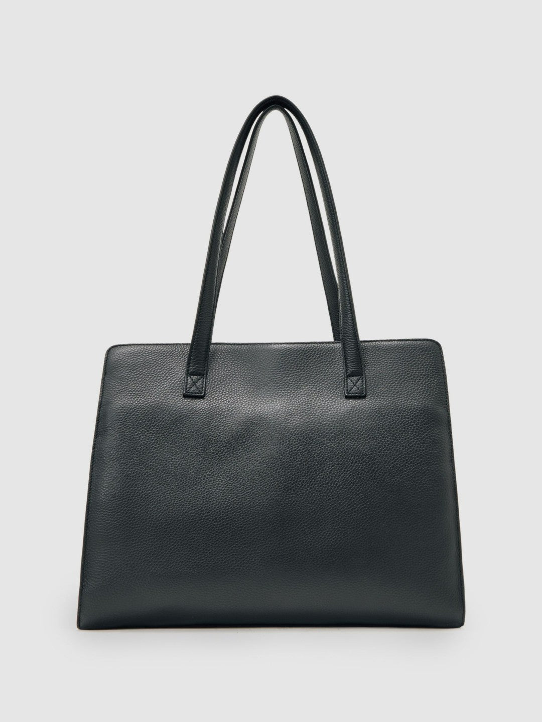 Reiss Sale - Grained Leather Tote Bag in Black