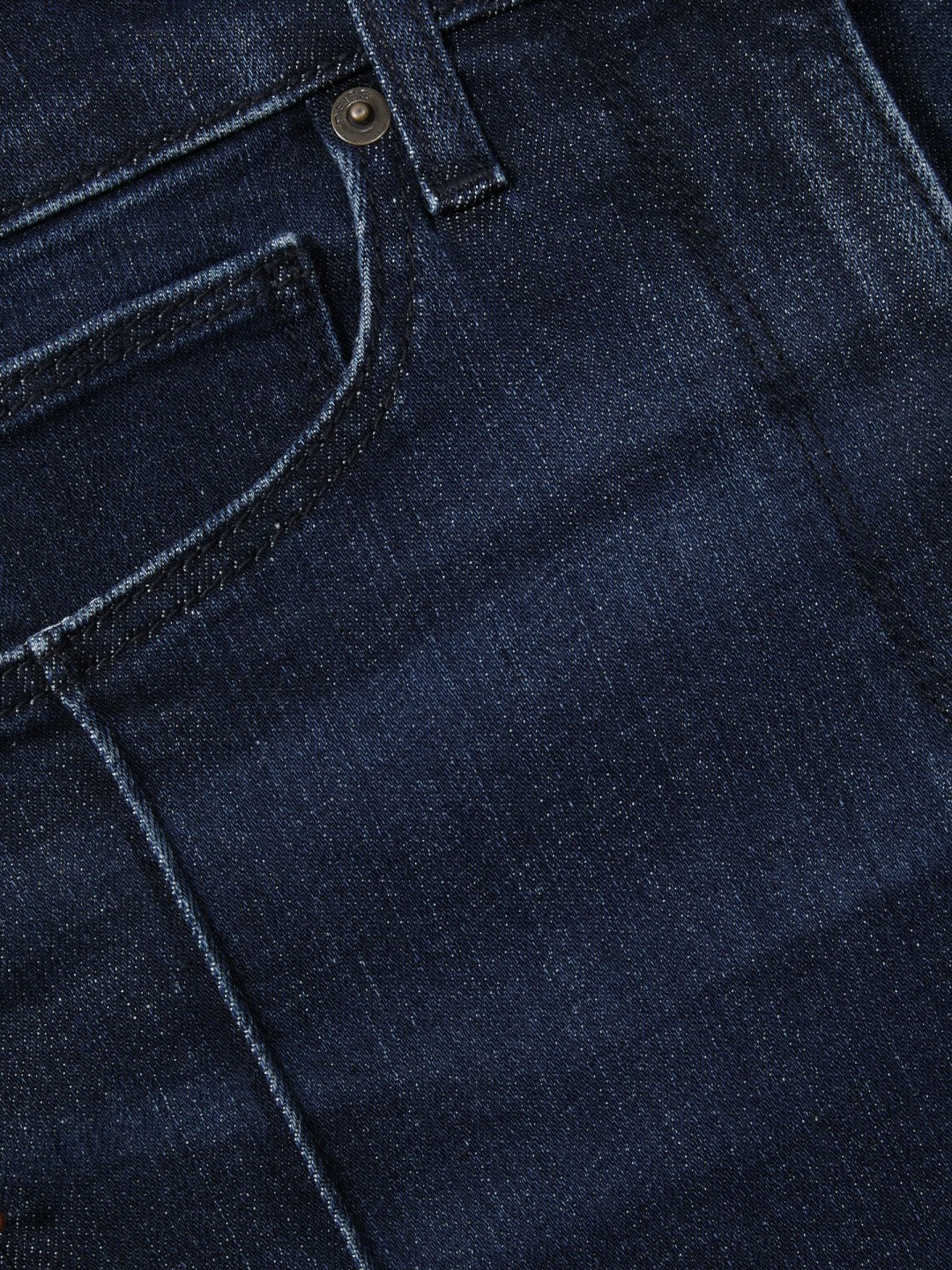 Reiss Petite Stretch-Cotton Wide-Leg Jeans in Dark Blue