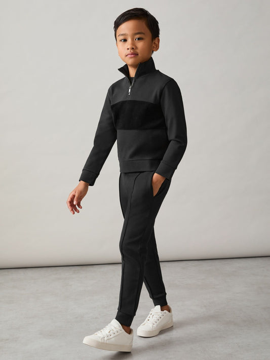 Reiss Best Seller - 3-9 yrs Relaxed Drawstring Joggers in Black