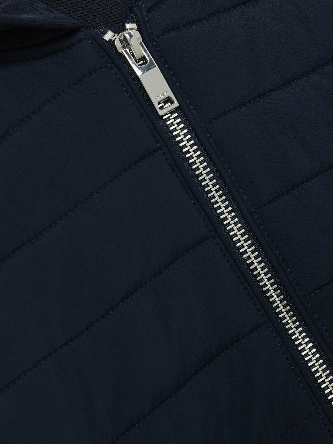 Reiss Value - 9-13 yrs Interlock Hybrid Hooded Puffer Jacket in Navy