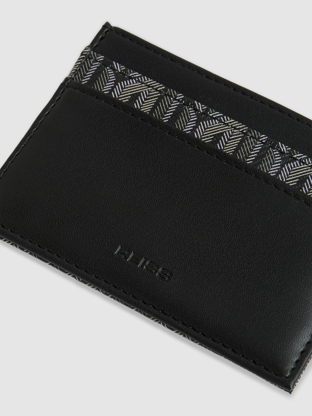 Reiss Offer - Monogram Canvas Card Holder in Black