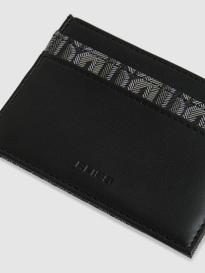 Reiss Offer - Monogram Canvas Card Holder in Black