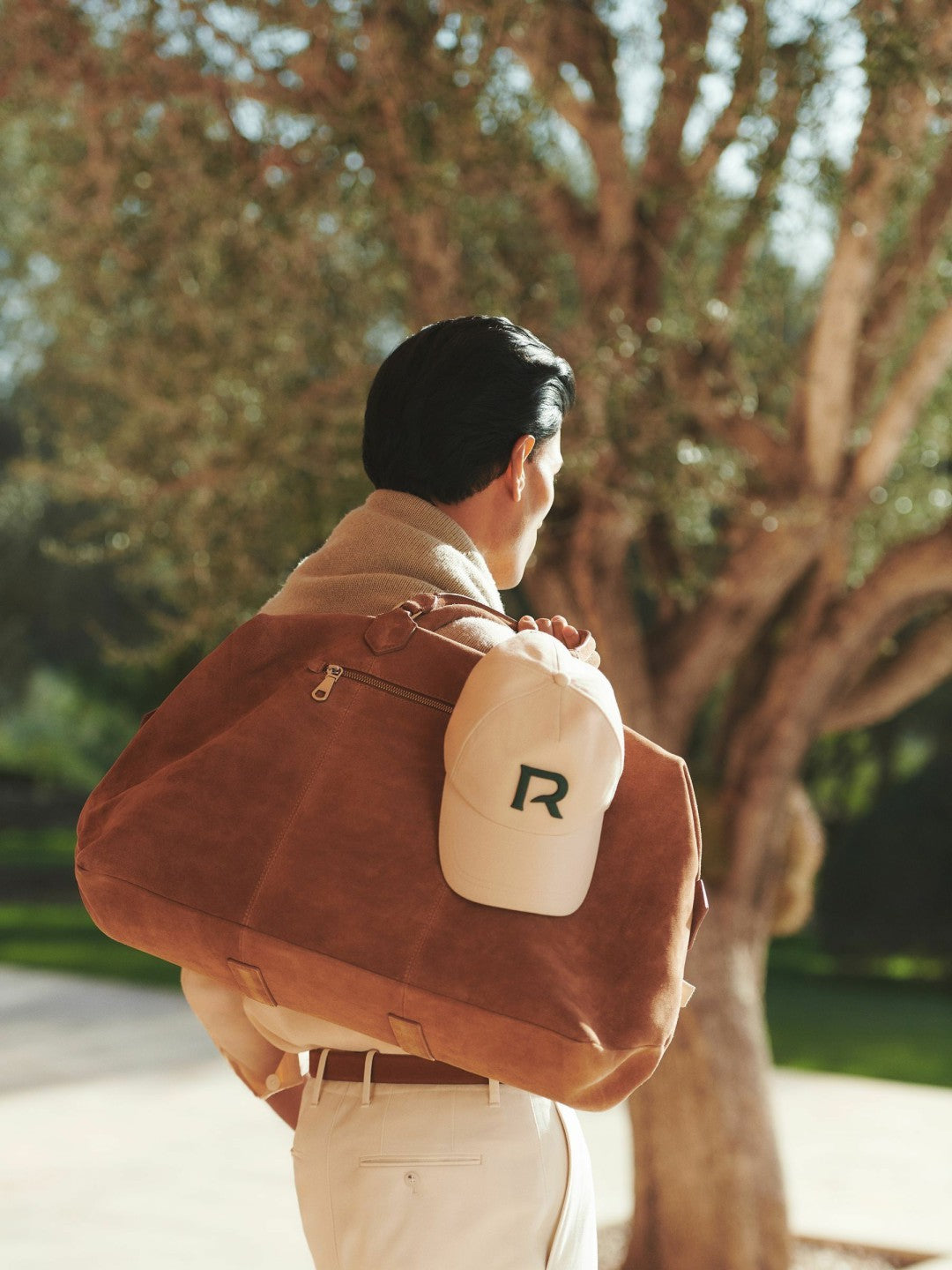 Reiss Popular Choice - Suede Holdall in Light Tan