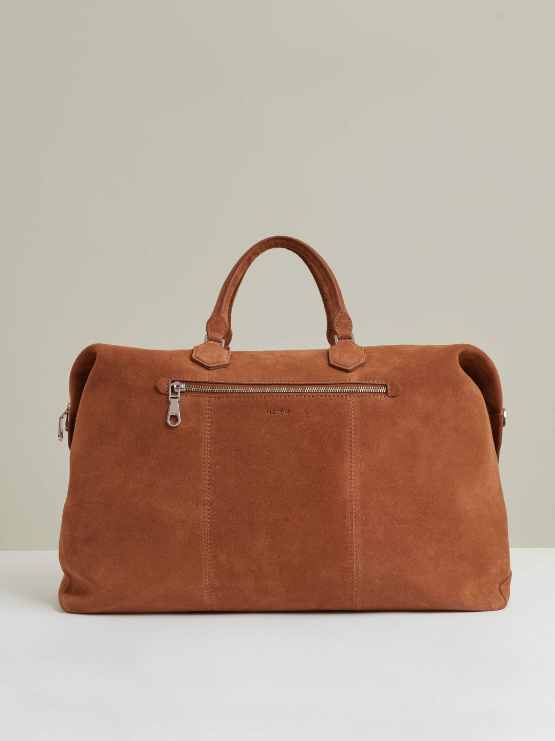 Reiss Popular Choice - Suede Holdall in Light Tan
