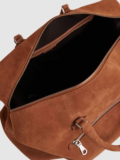 Reiss Popular Choice - Suede Holdall in Light Tan