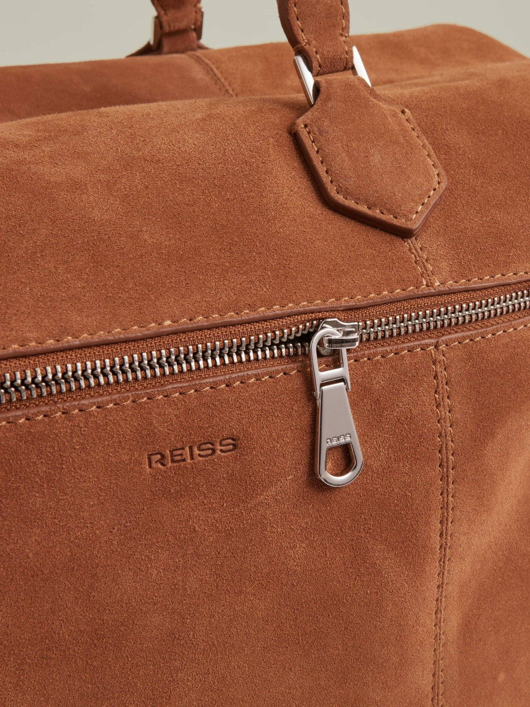 Reiss Popular Choice - Suede Holdall in Light Tan