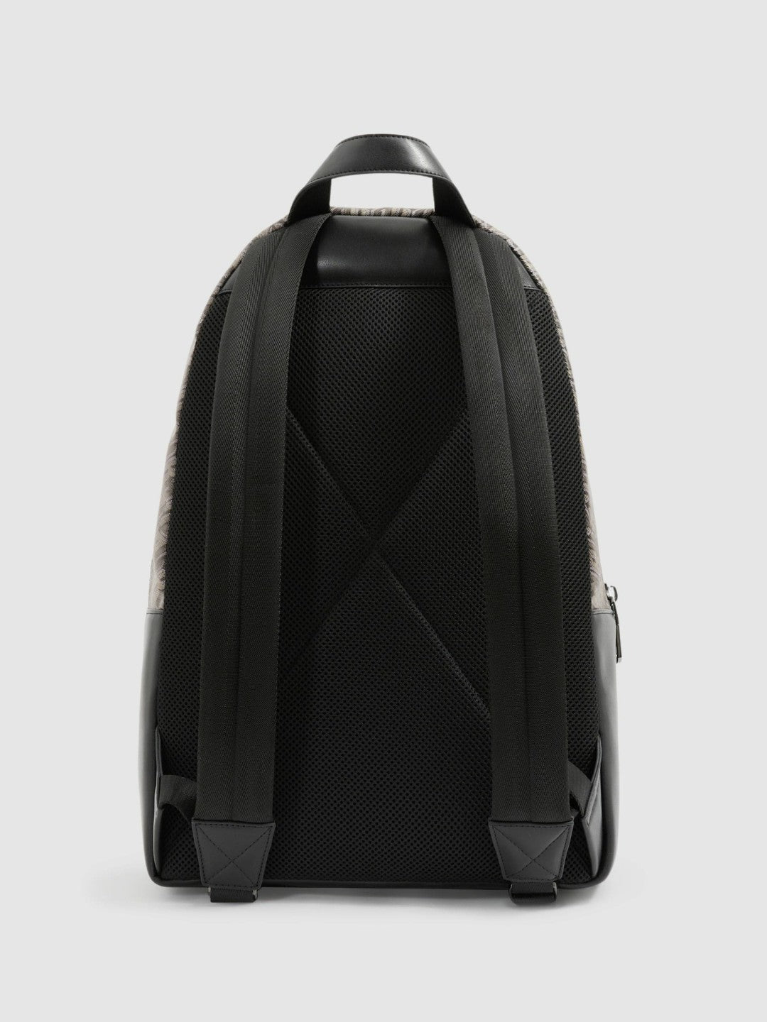 Reiss Deal - Monogram-Print Coated-Canvas Backpack in Grey Multi