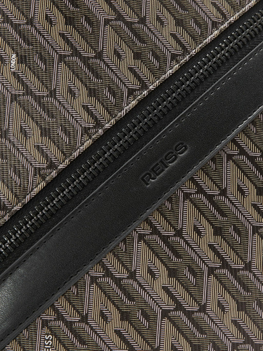 Reiss Deal - Monogram-Print Coated-Canvas Backpack in Grey Multi