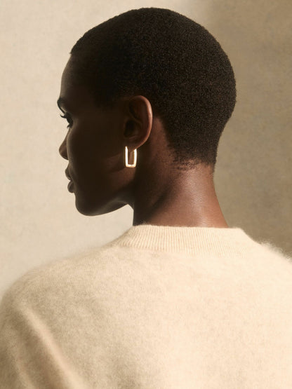 Reiss Deal - Geometric Hoop Earrings in Gold Tone