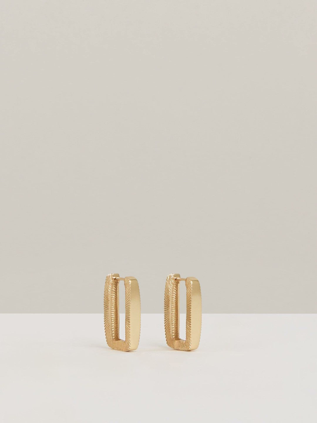 Reiss Deal - Geometric Hoop Earrings in Gold Tone