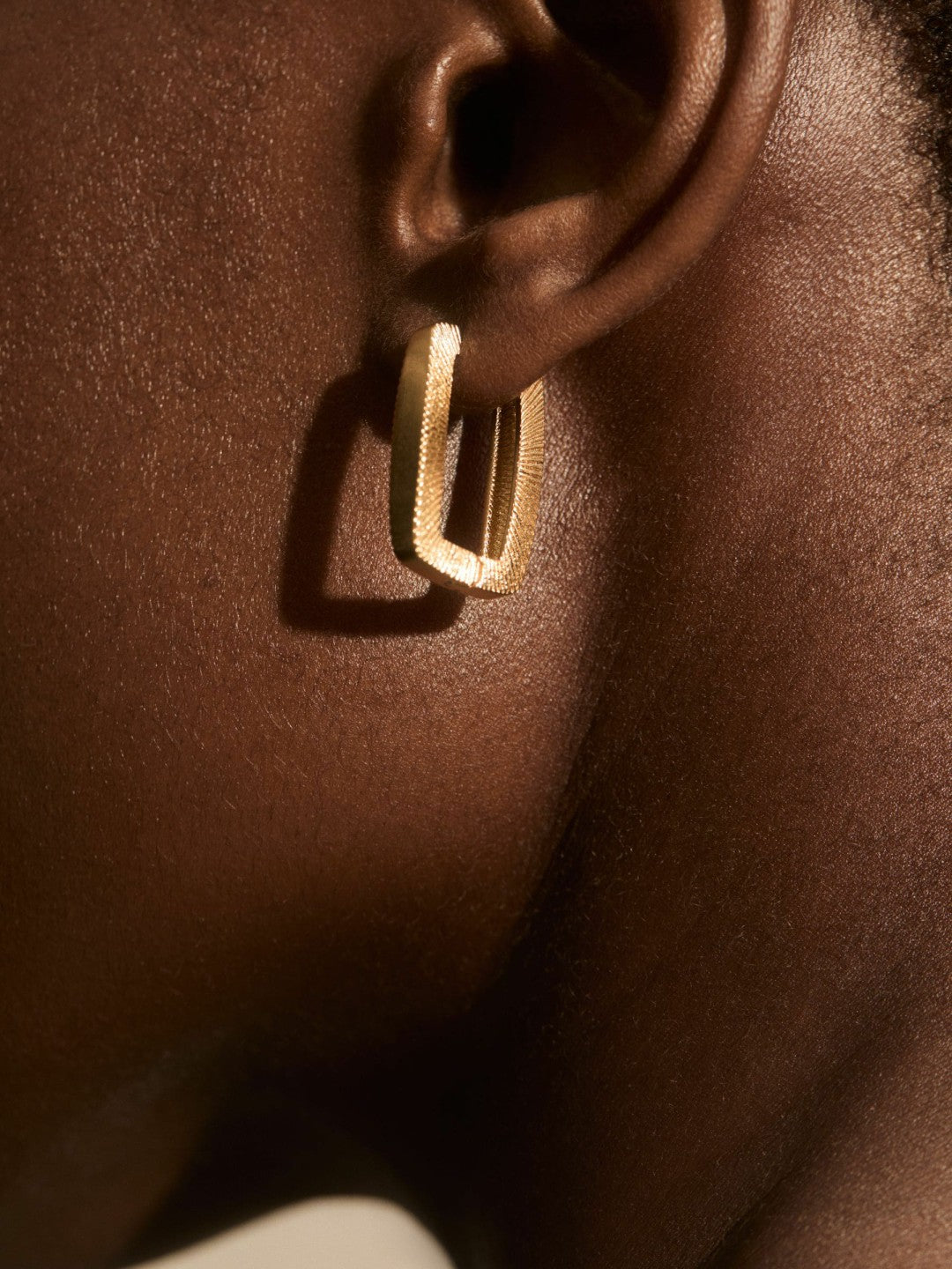 Reiss Deal - Geometric Hoop Earrings in Gold Tone