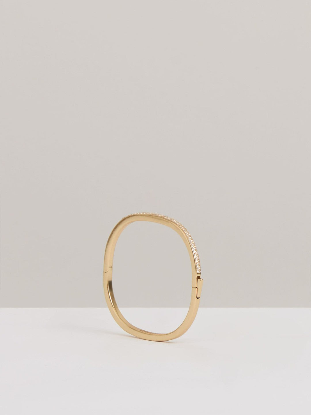 Reiss Offer - Hinged Crystal Cuff in Gold