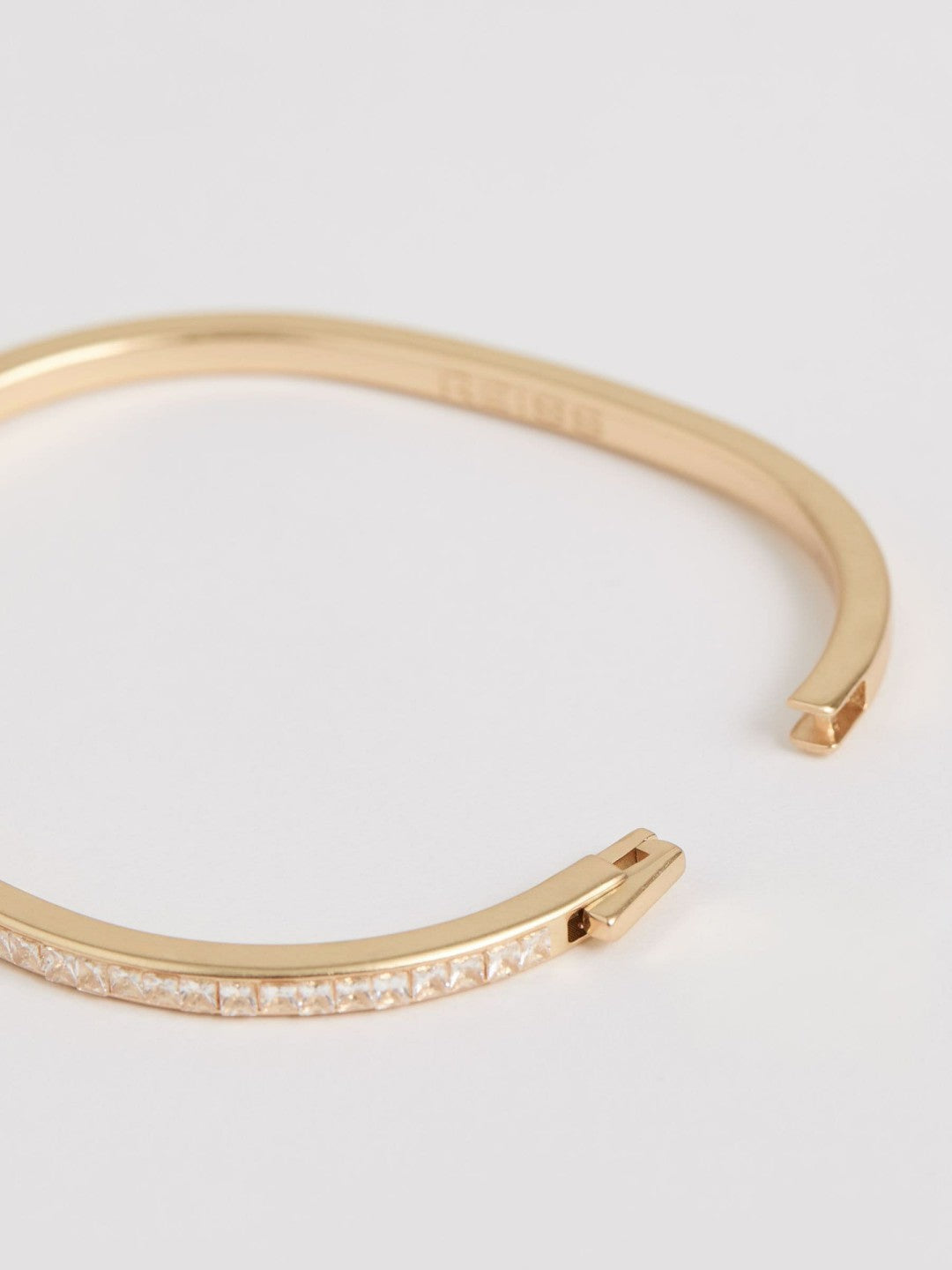 Reiss Offer - Hinged Crystal Cuff in Gold