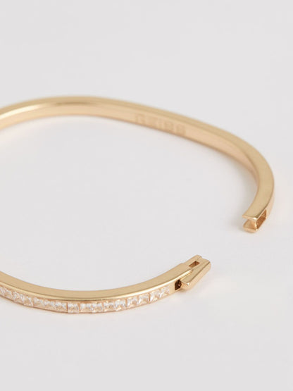 Reiss Offer - Hinged Crystal Cuff in Gold