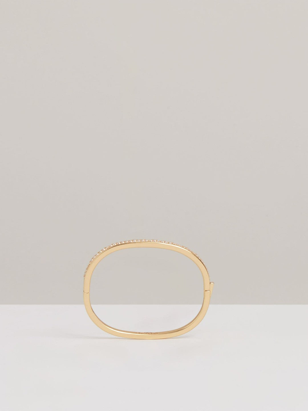 Reiss Offer - Hinged Crystal Cuff in Gold