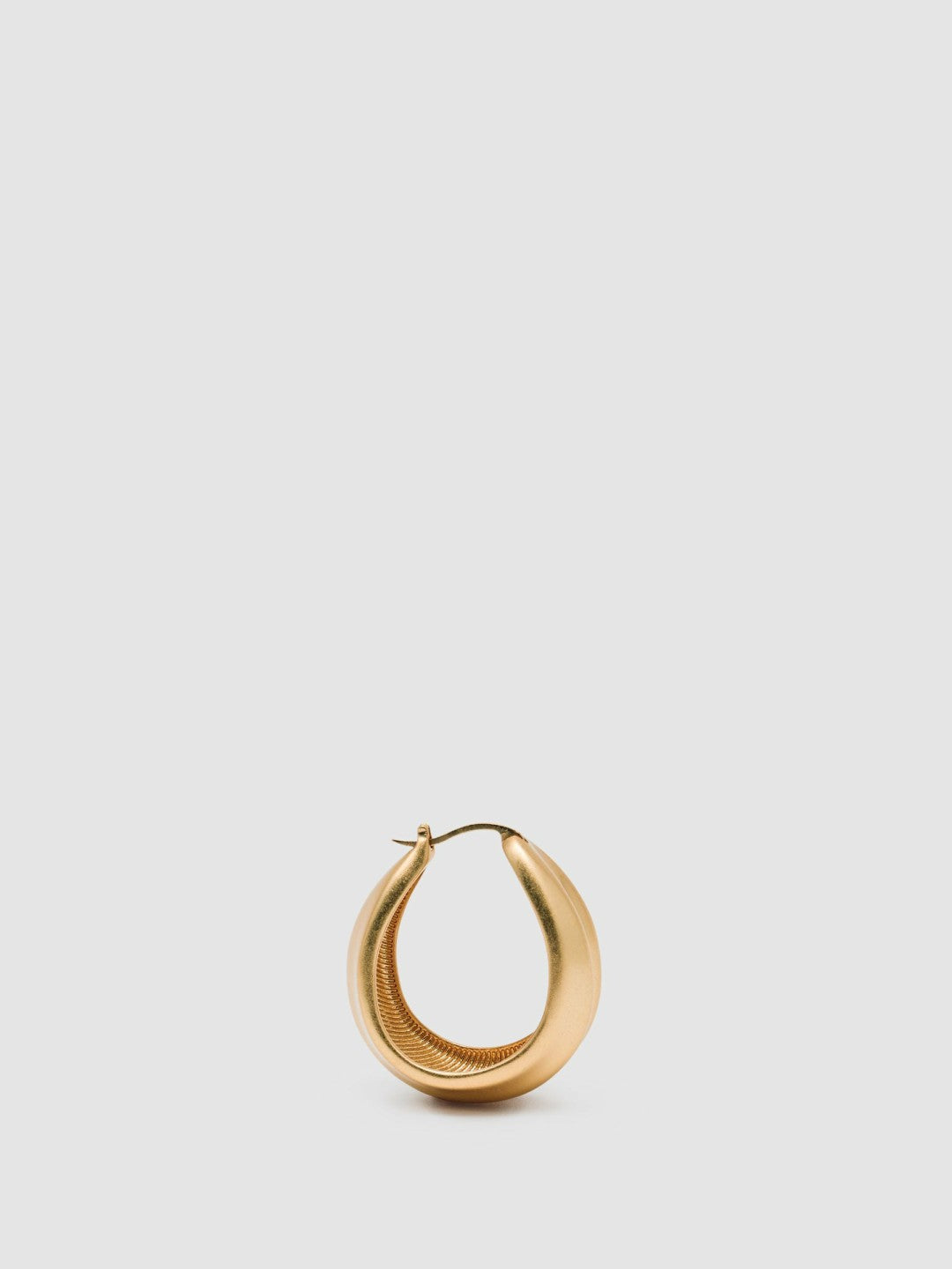 Reiss Sale - Sculptural Hoop Earrings in Gold Tone