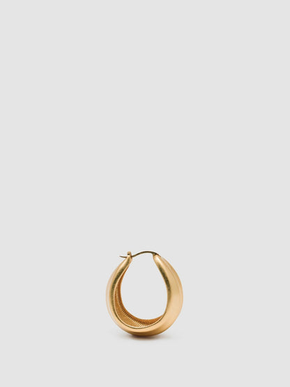 Reiss Sale - Sculptural Hoop Earrings in Gold Tone