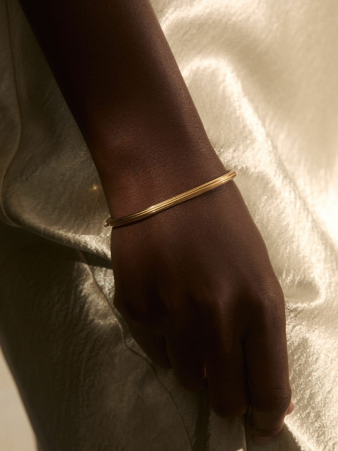 Reiss Affordable - Contour Hinged Cuff in Gold Tone