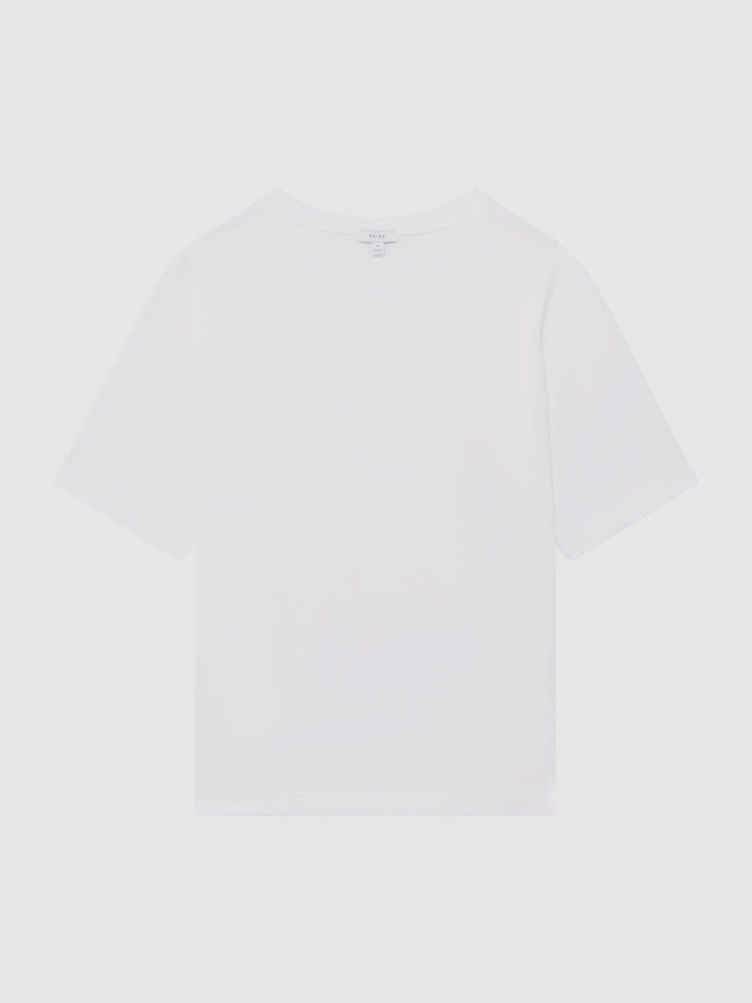 Reiss Cotton Garment-Dyed Oversized T-Shirt in White