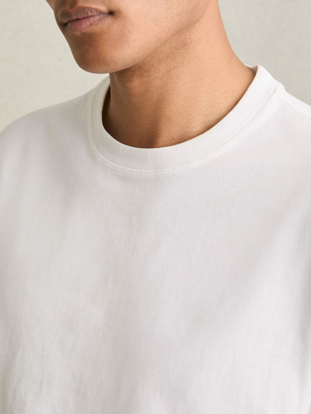 Reiss Cotton Garment-Dyed Oversized T-Shirt in White
