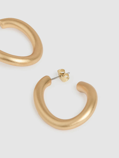Reiss Popular Choice - Wave Hoop Earrings in Gold Tone