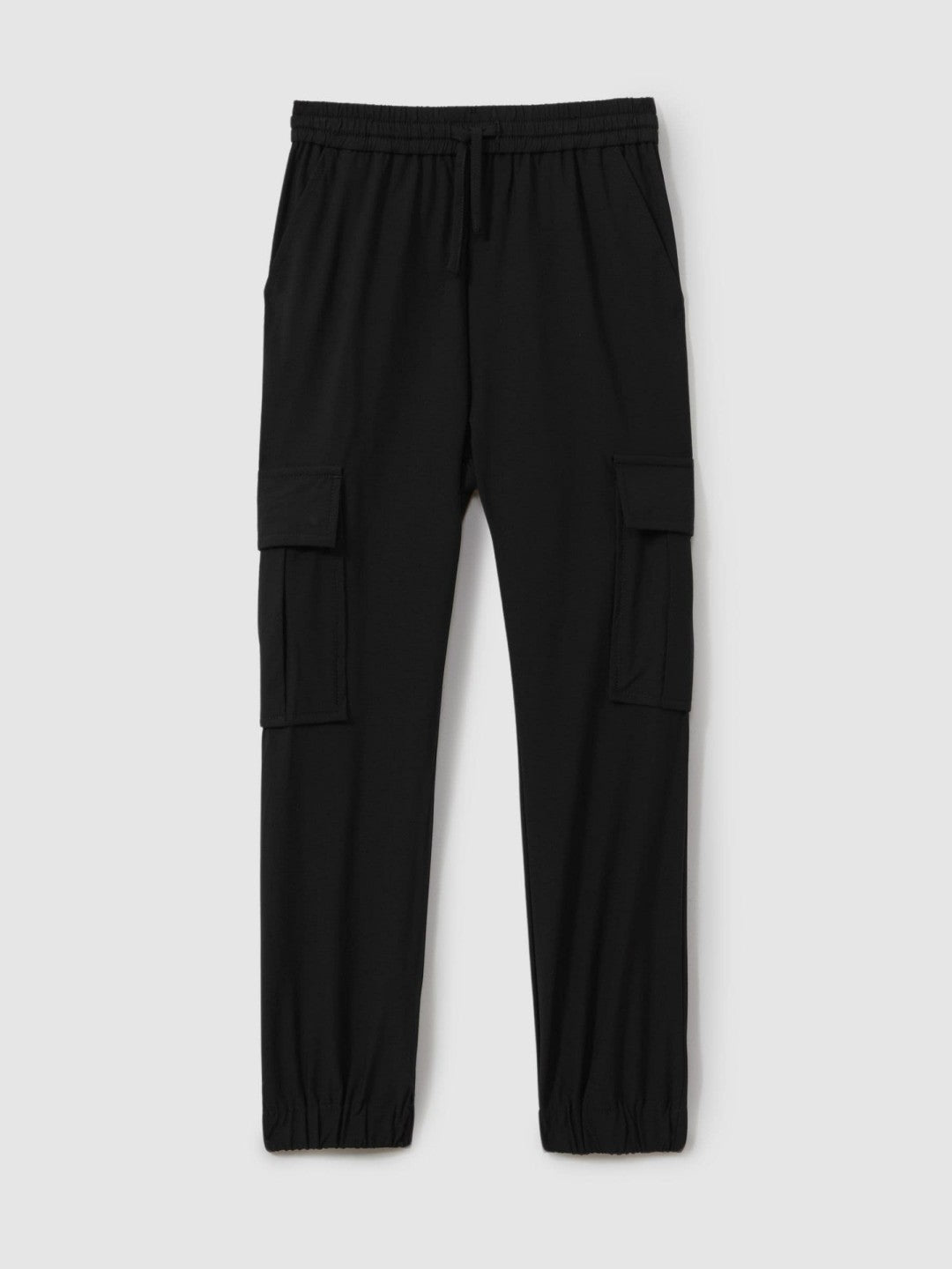 Reiss Value - 9-14 yrs Technical Drawstring Trousers in Black
