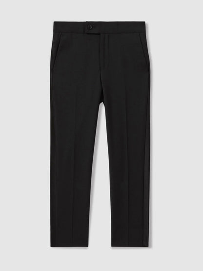 Reiss Offer - 3-9 yrs Wool-Blend Tuxedo-Stripe Trousers in Black