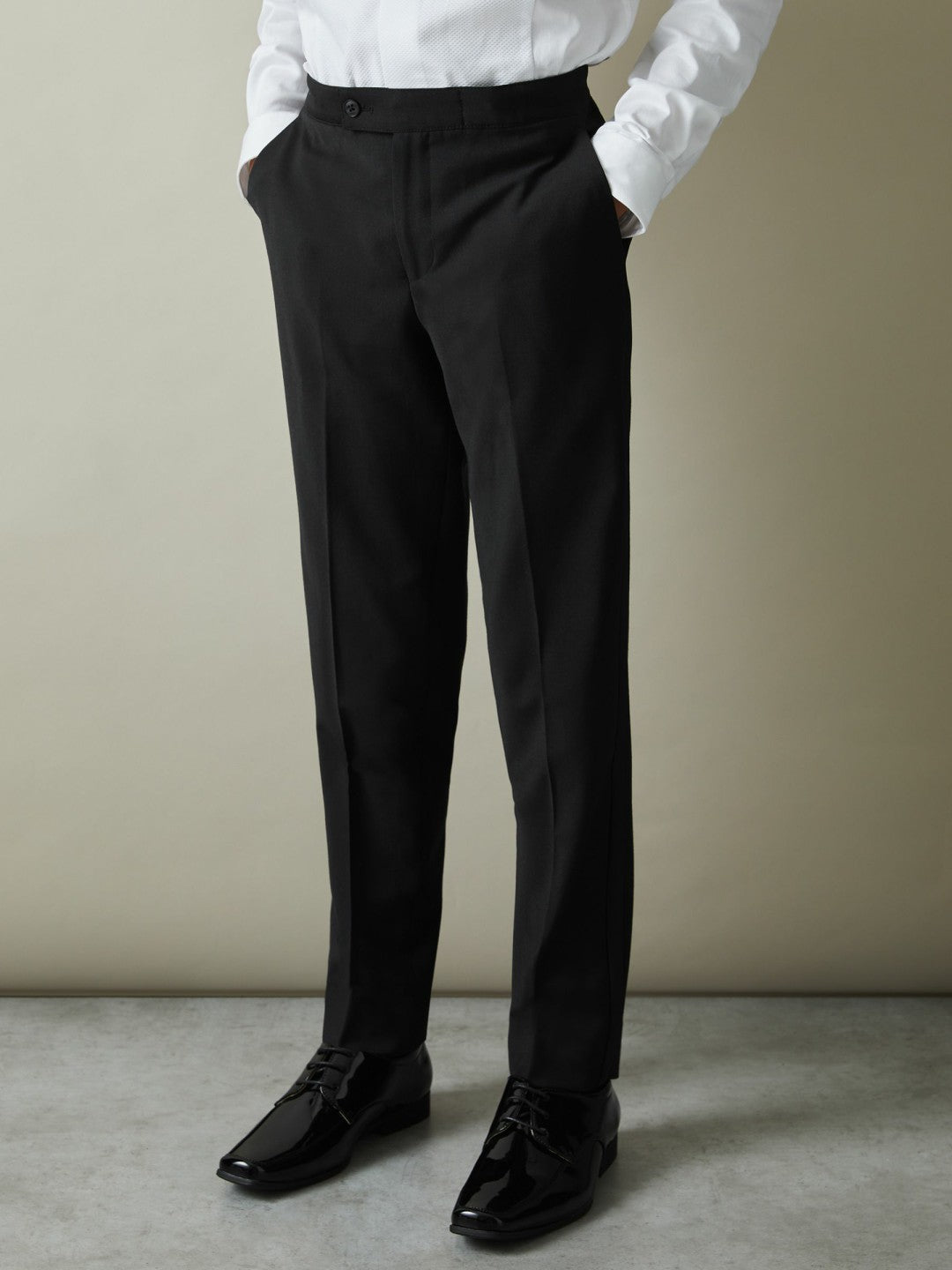 Reiss Offer - 3-9 yrs Wool-Blend Tuxedo-Stripe Trousers in Black