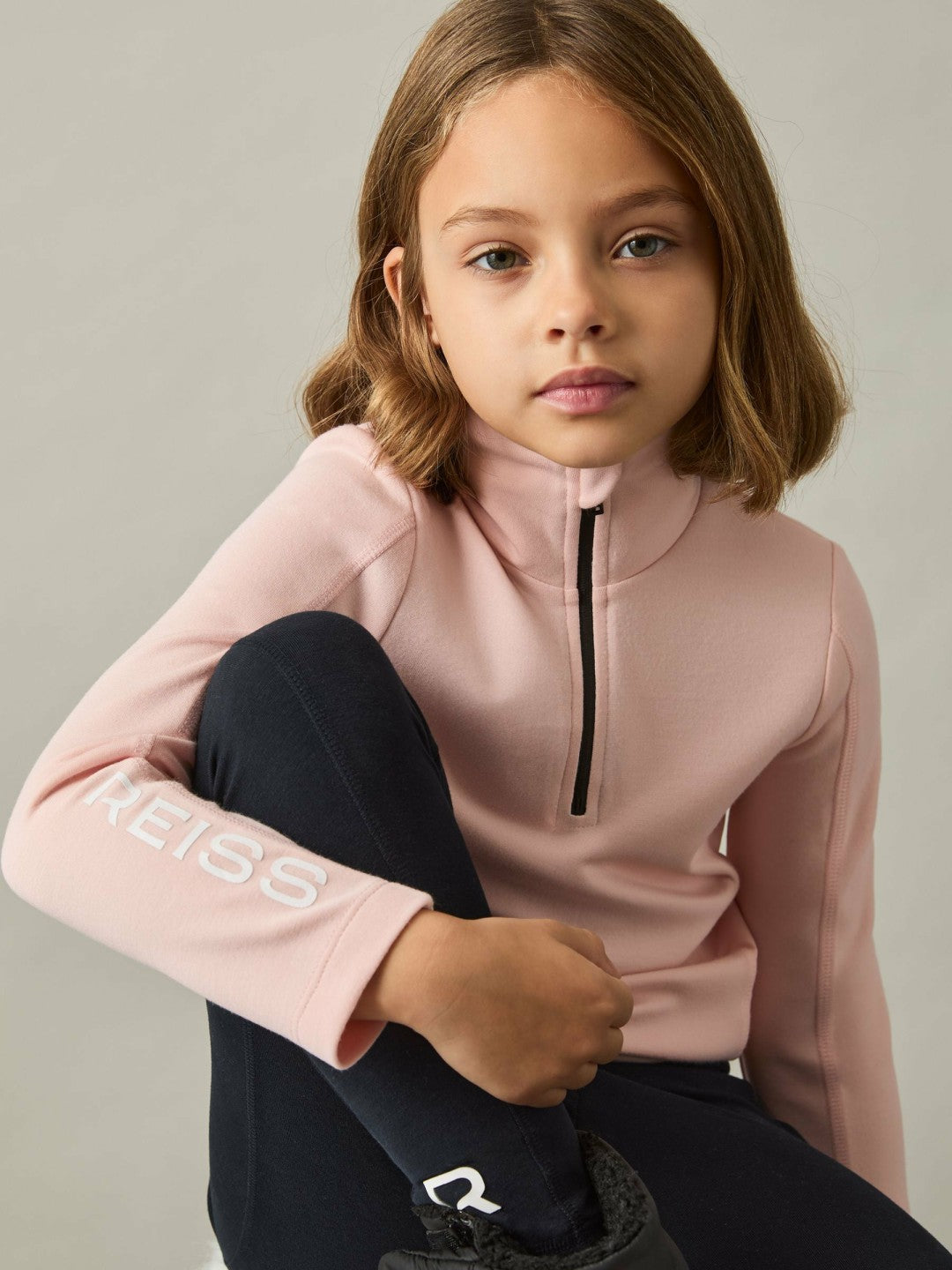 Reiss Sale - 4-9 yrs Funnel-Neck Base-Layer Top in Pink