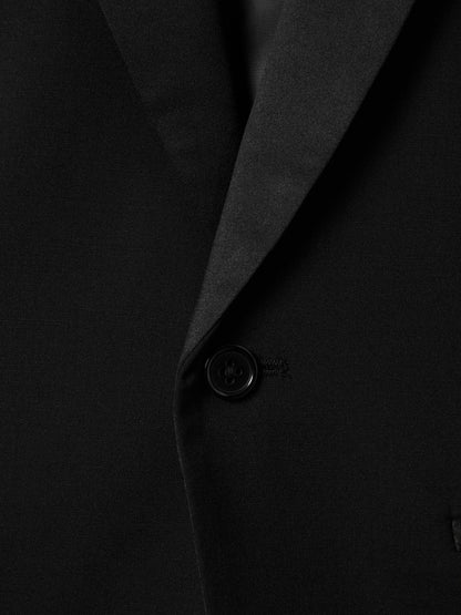 Reiss 3-9 yrs Tuxedo Satin Single Breasted Blazer in Black
