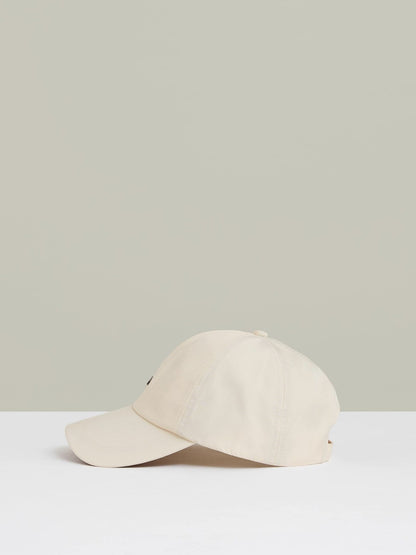 Reiss Featured - Logo Lettering Baseball Cap in Ecru