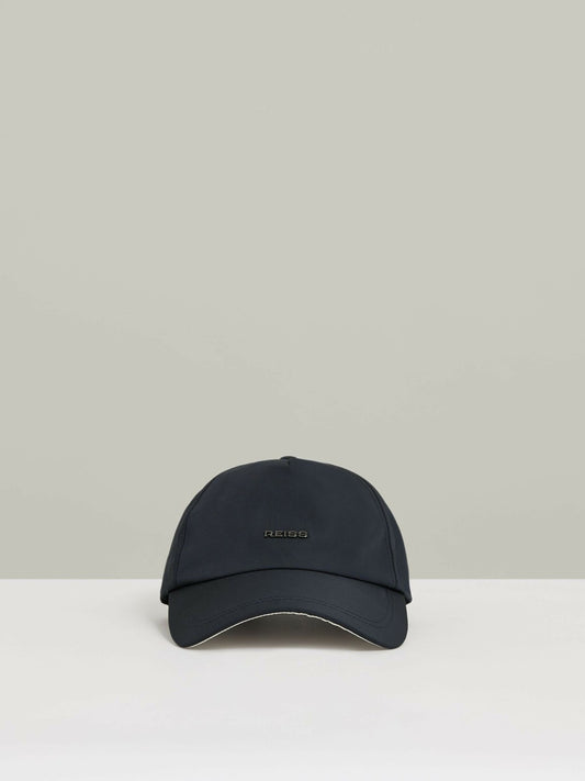 Reiss Deal - Logo Lettering Baseball Cap in Navy