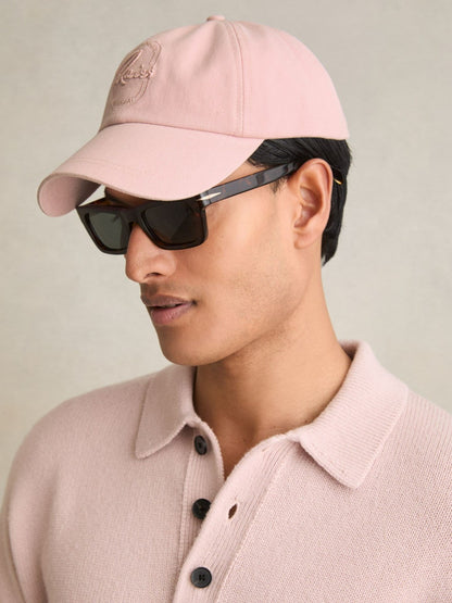 Reiss Affordable - Cotton Logo-Embroidered Baseball Cap in Washed Pink