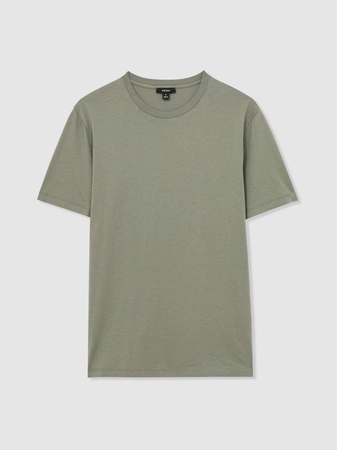 Reiss Popular Choice - Cotton Crew Neck T-Shirt in Dark Sage