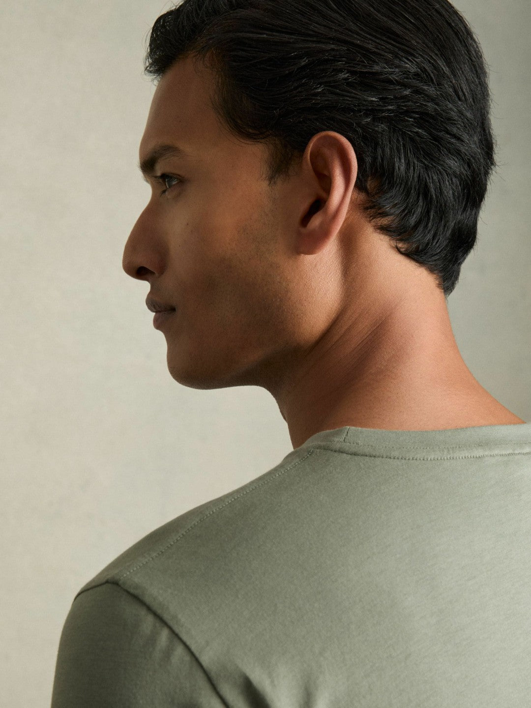 Reiss Popular Choice - Cotton Crew Neck T-Shirt in Dark Sage