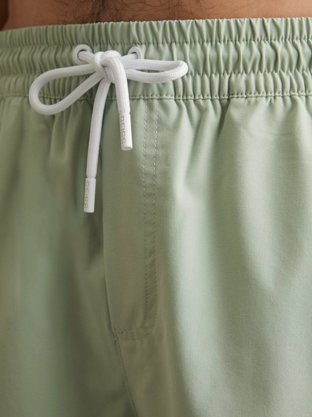 Reiss Deal - Drawstring Swim Shorts in Mint Green