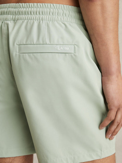 Reiss Deal - Drawstring Swim Shorts in Mint Green