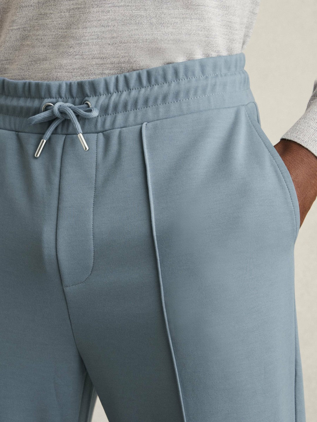 Reiss Affordable - Drawstring Jersey Joggers in Airforce Blue