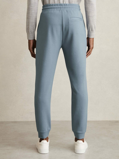 Reiss Affordable - Drawstring Jersey Joggers in Airforce Blue