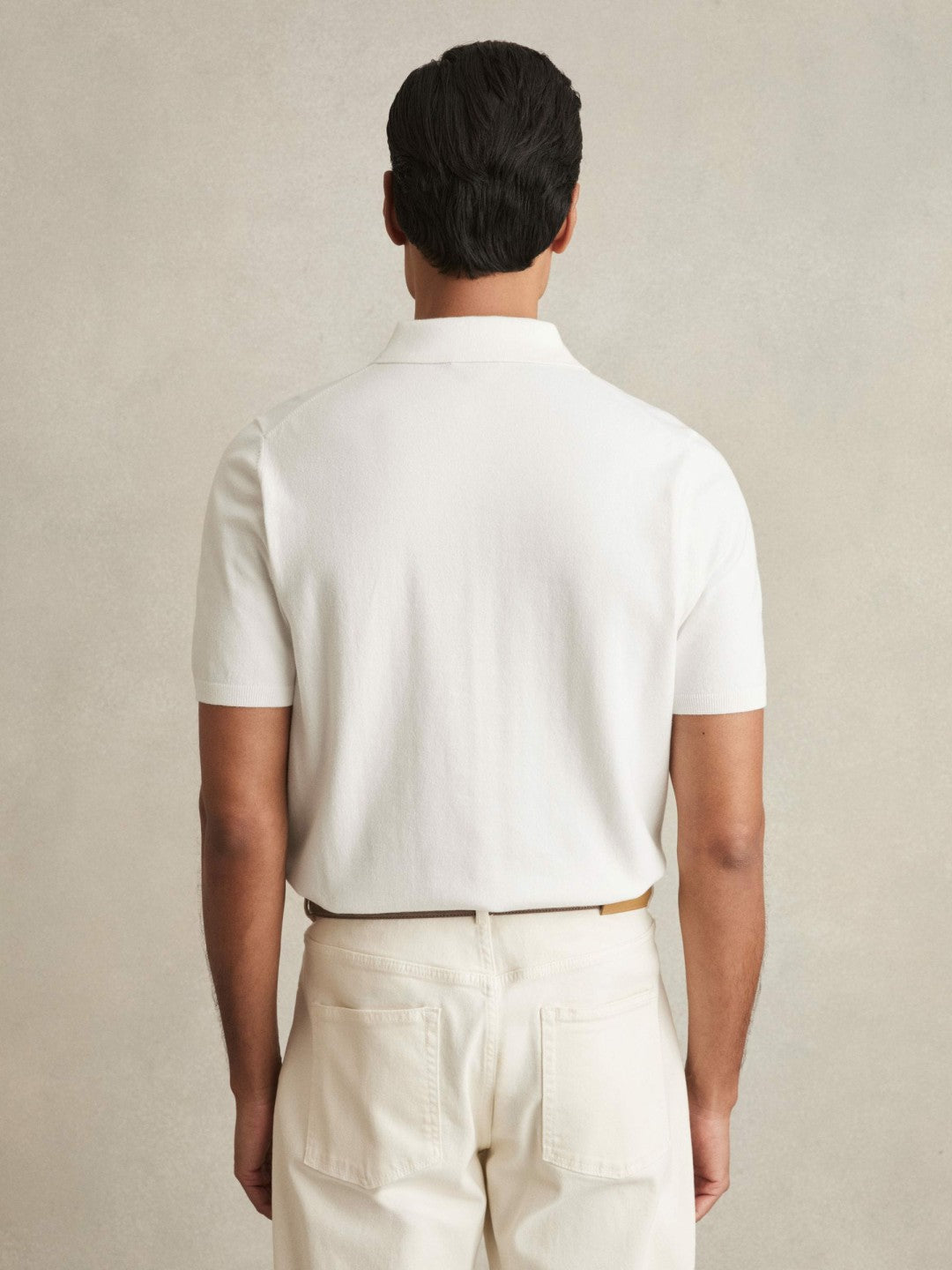 Reiss Best Seller - Contrast-Placket Polo Shirt With Cotton in White