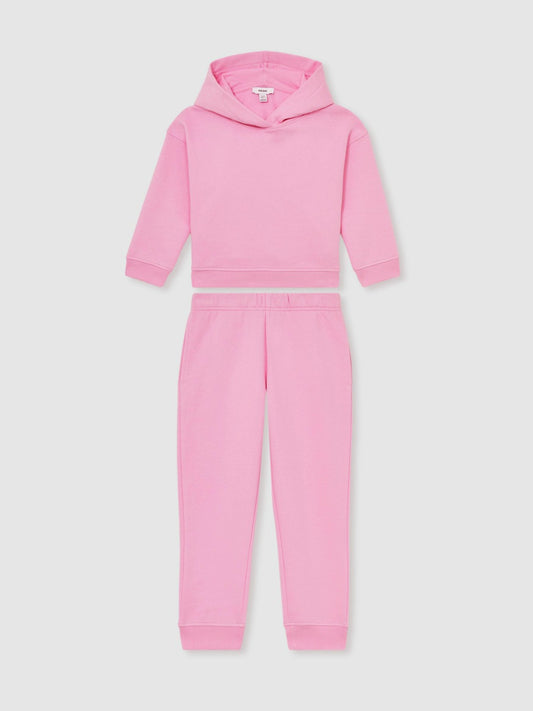 Reiss Savings - 13-14 yrs Cotton-Blend Hoodie And Joggers Set in Bright Pink