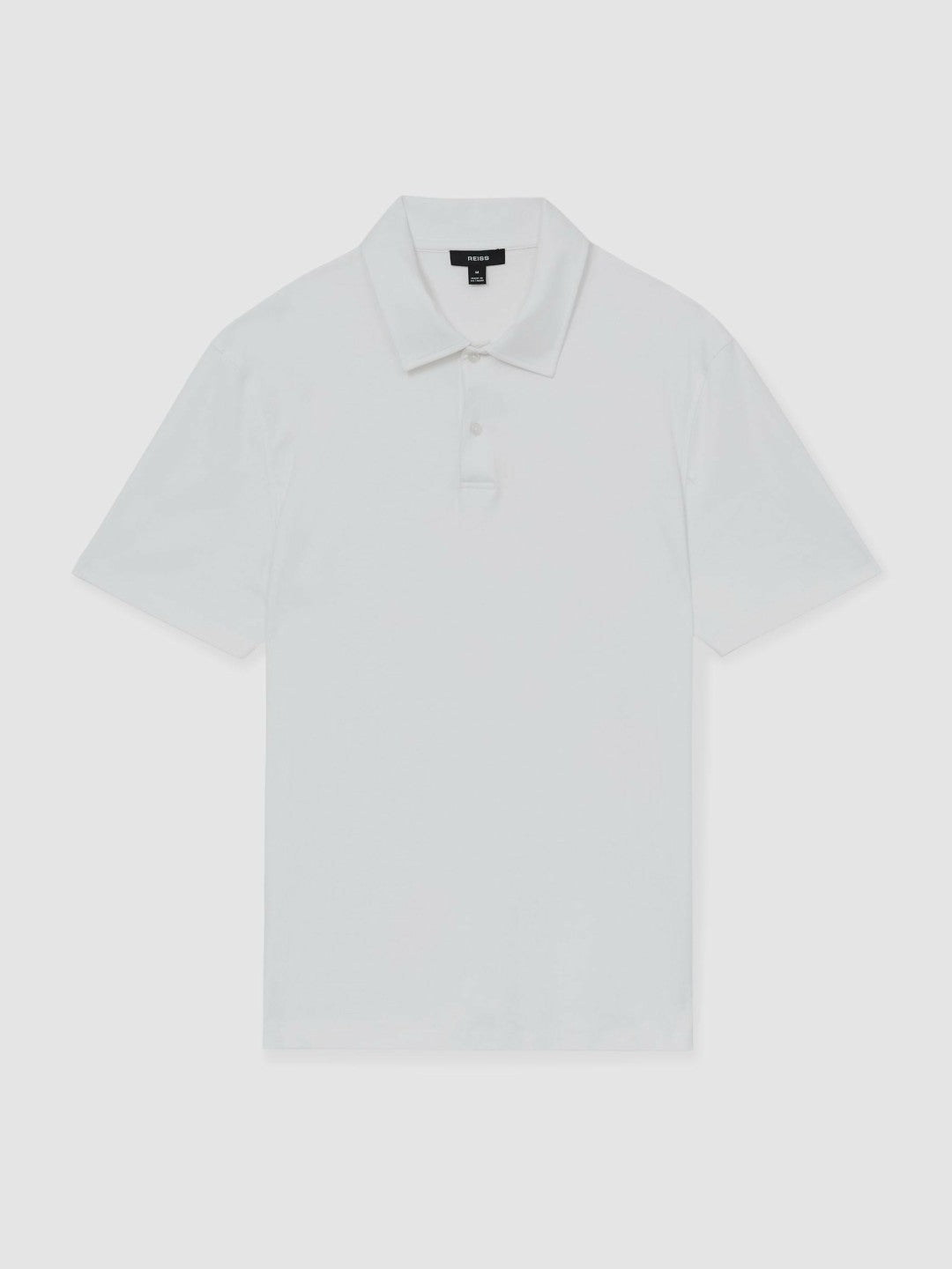 Reiss Value - Cotton Short-Sleeve Polo Shirt in White