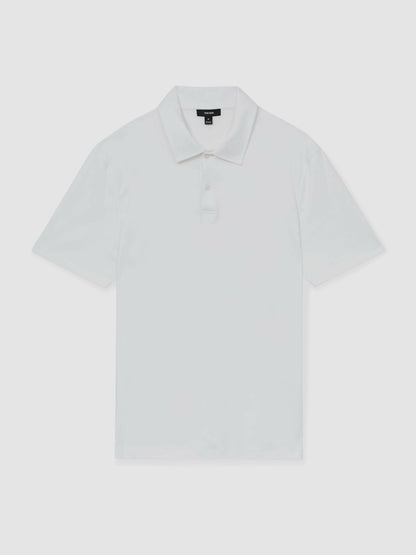 Reiss Value - Cotton Short-Sleeve Polo Shirt in White